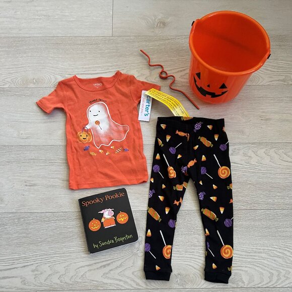 Halloween Bundle Ghost Spooky Sweet 18 month Outfit Set NWT - Picture 5 of 13